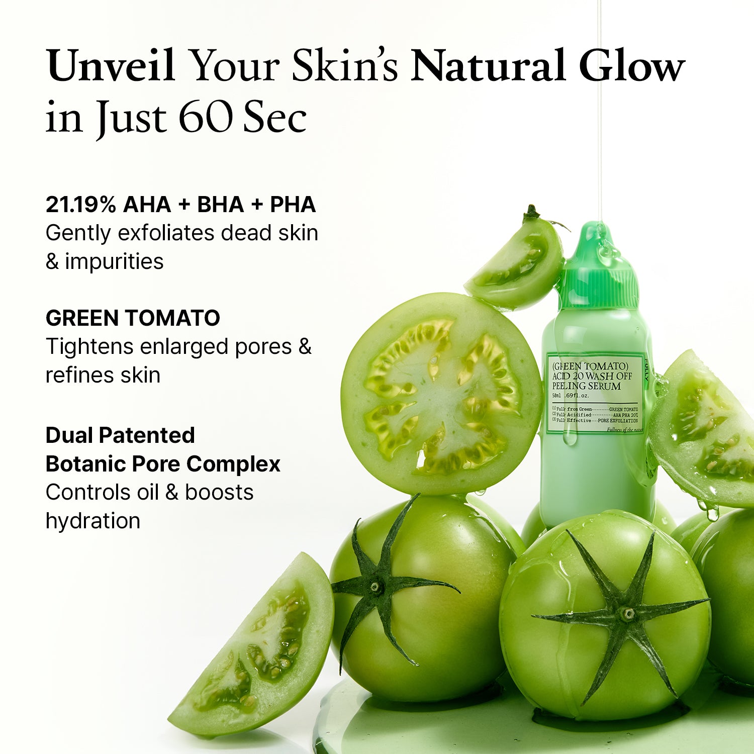 (Green Tomato) Acid 20 Wash Off Peeling Serum
