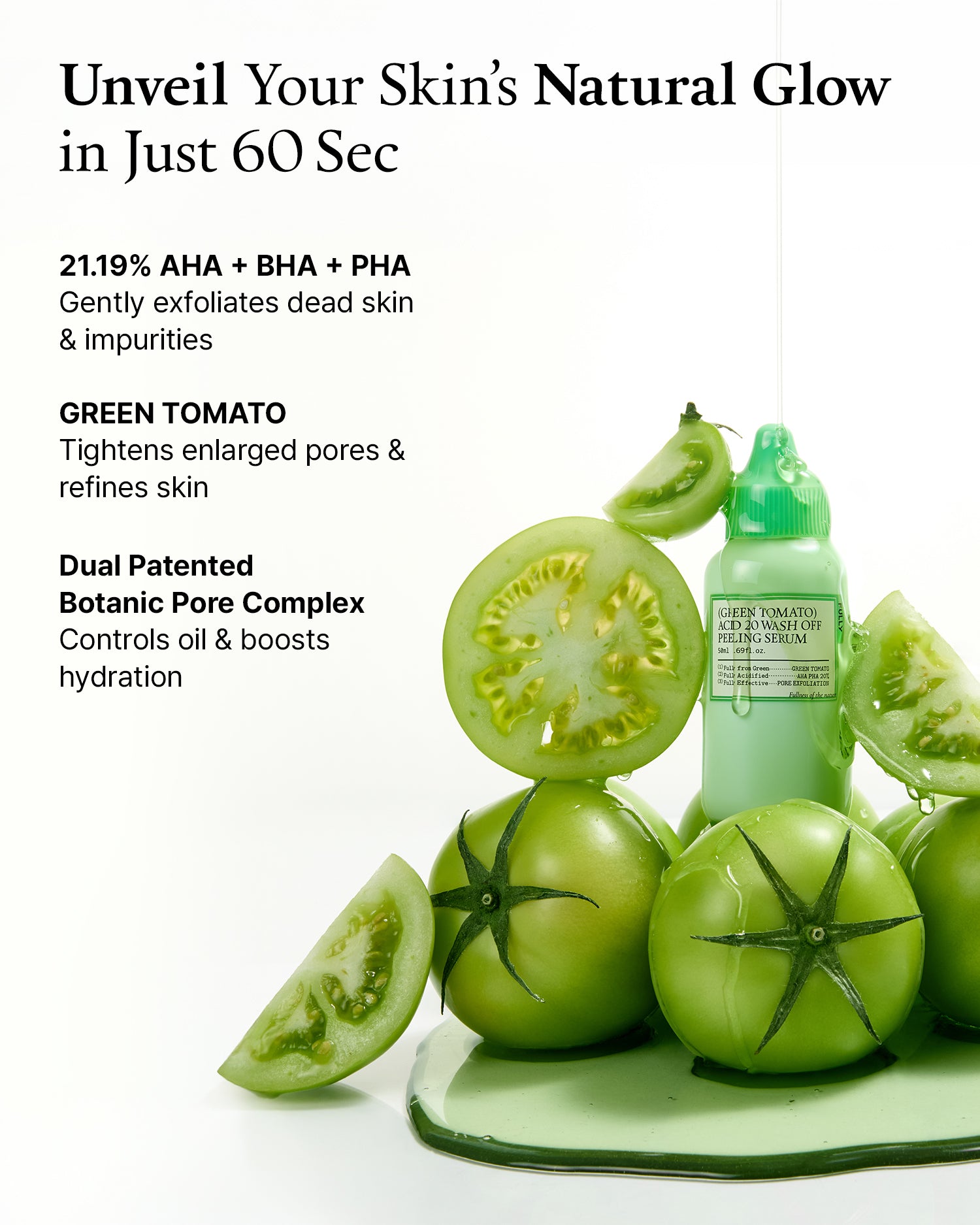 (Green Tomato) Acid 20 Exfoliating Wash Off Serum
