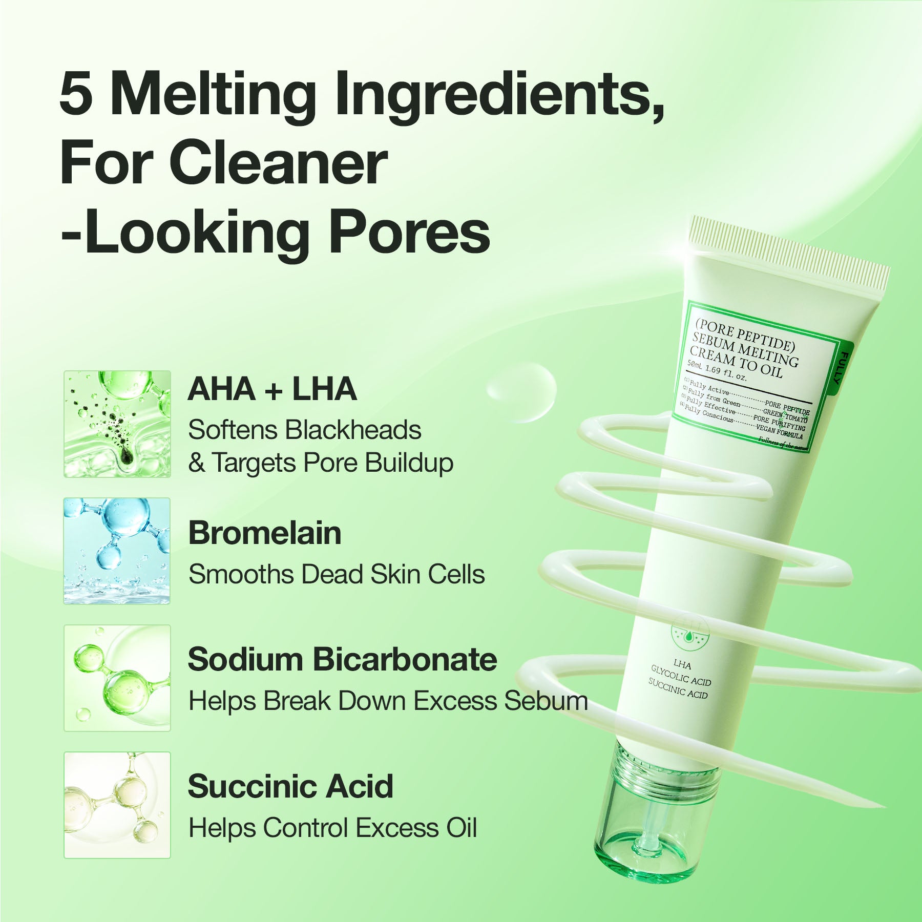 (Pore Peptide) Sebum Melting Cream to Oil