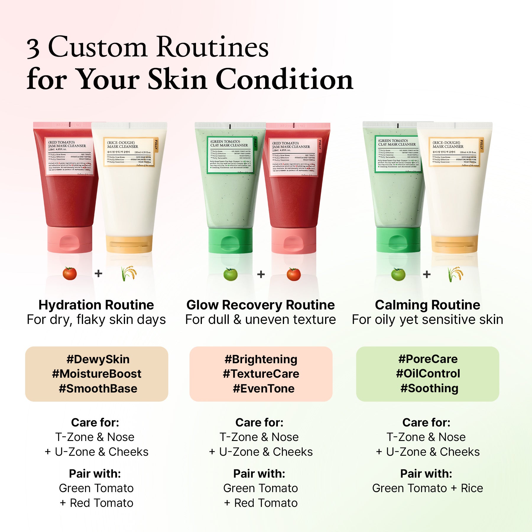 FULLY 3-Cleanser Routine Trio | 3 Different Formulas