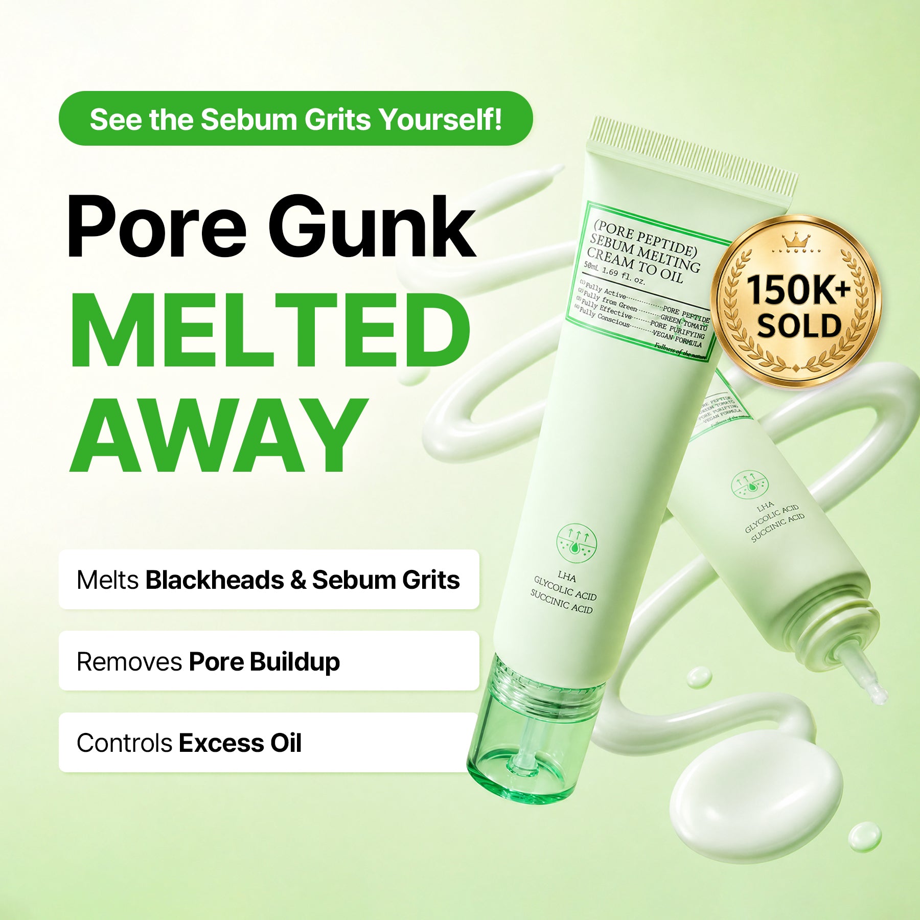 (Amazon) Pore Peptide Sebum Melting Cream to Oil