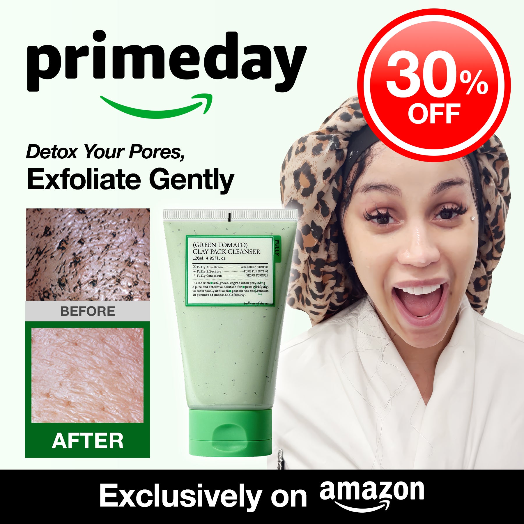 [Prime Day Exclusive] 30% OFF Green Tomato Pore Cleanser