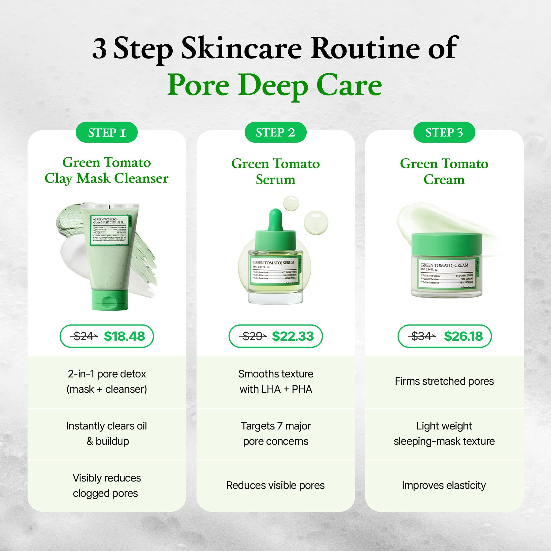 (Green Tomato) Pore Reset Trio