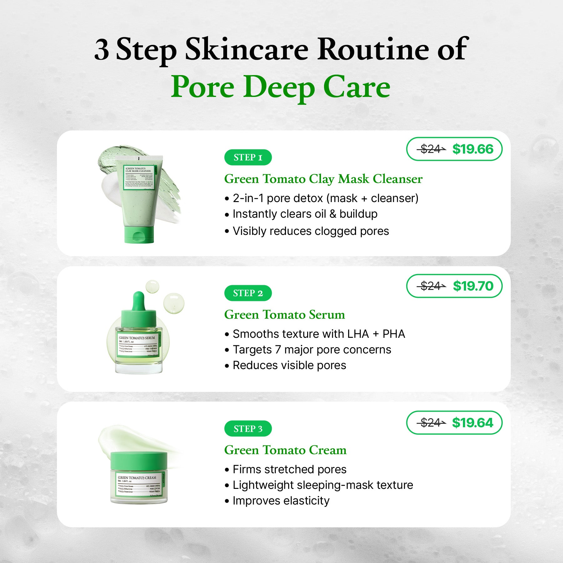 (Green Tomato) Pore Reset Trio